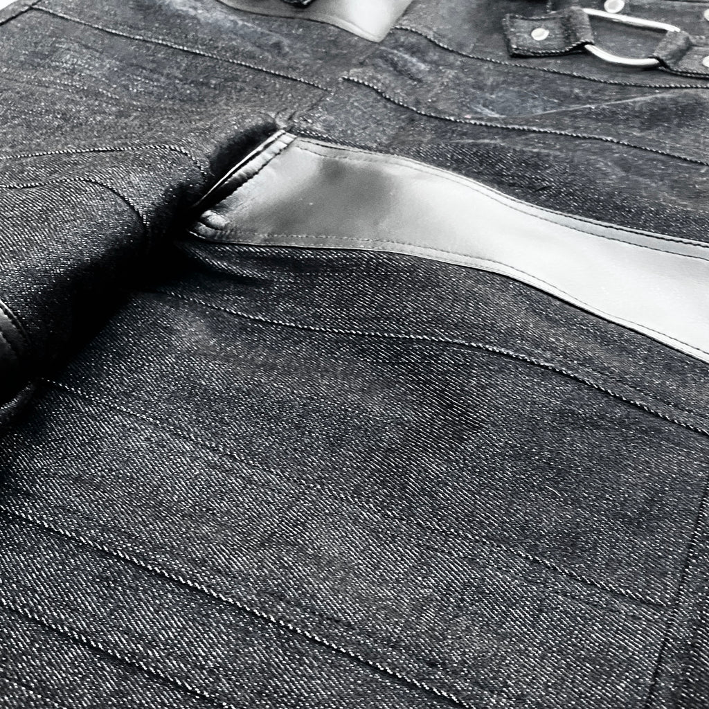 ANGELCORE DENIM/LEATHER FLARES