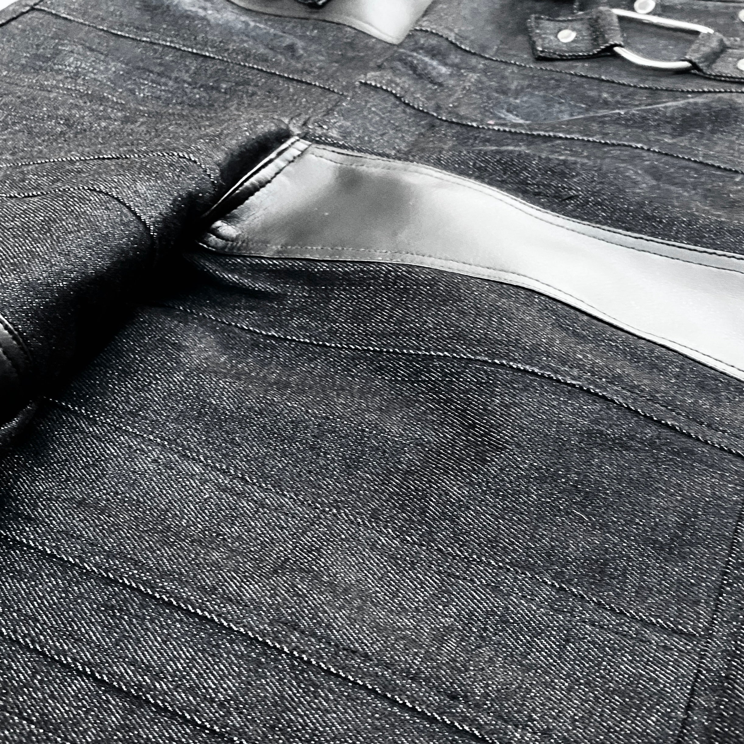 ANGELCORE DENIM/LEATHER FLARES