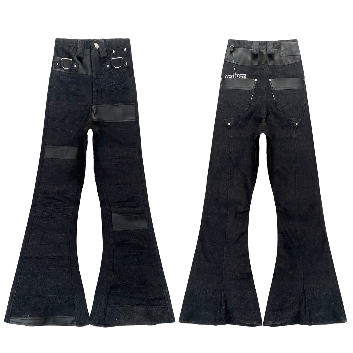 ANGELCORE DENIM/LEATHER FLARES