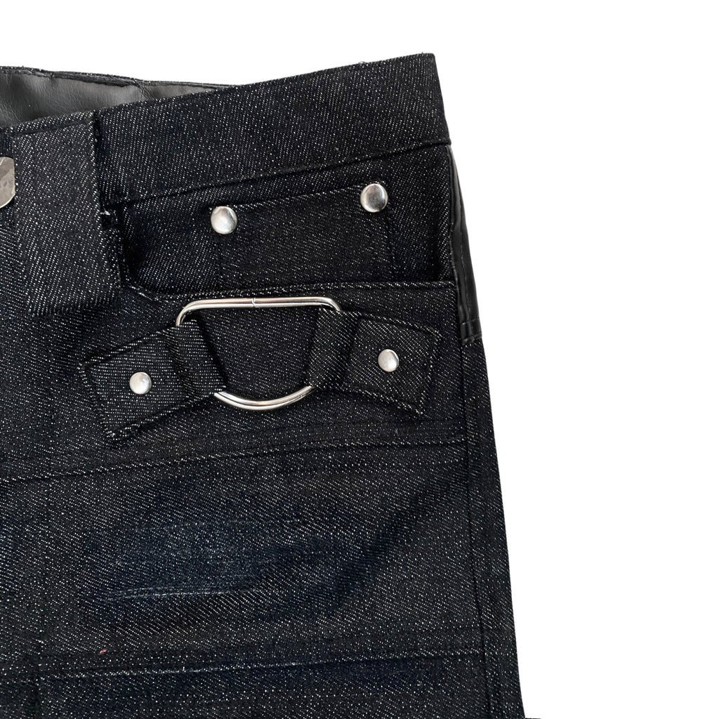 ANGELCORE DENIM/LEATHER FLARES
