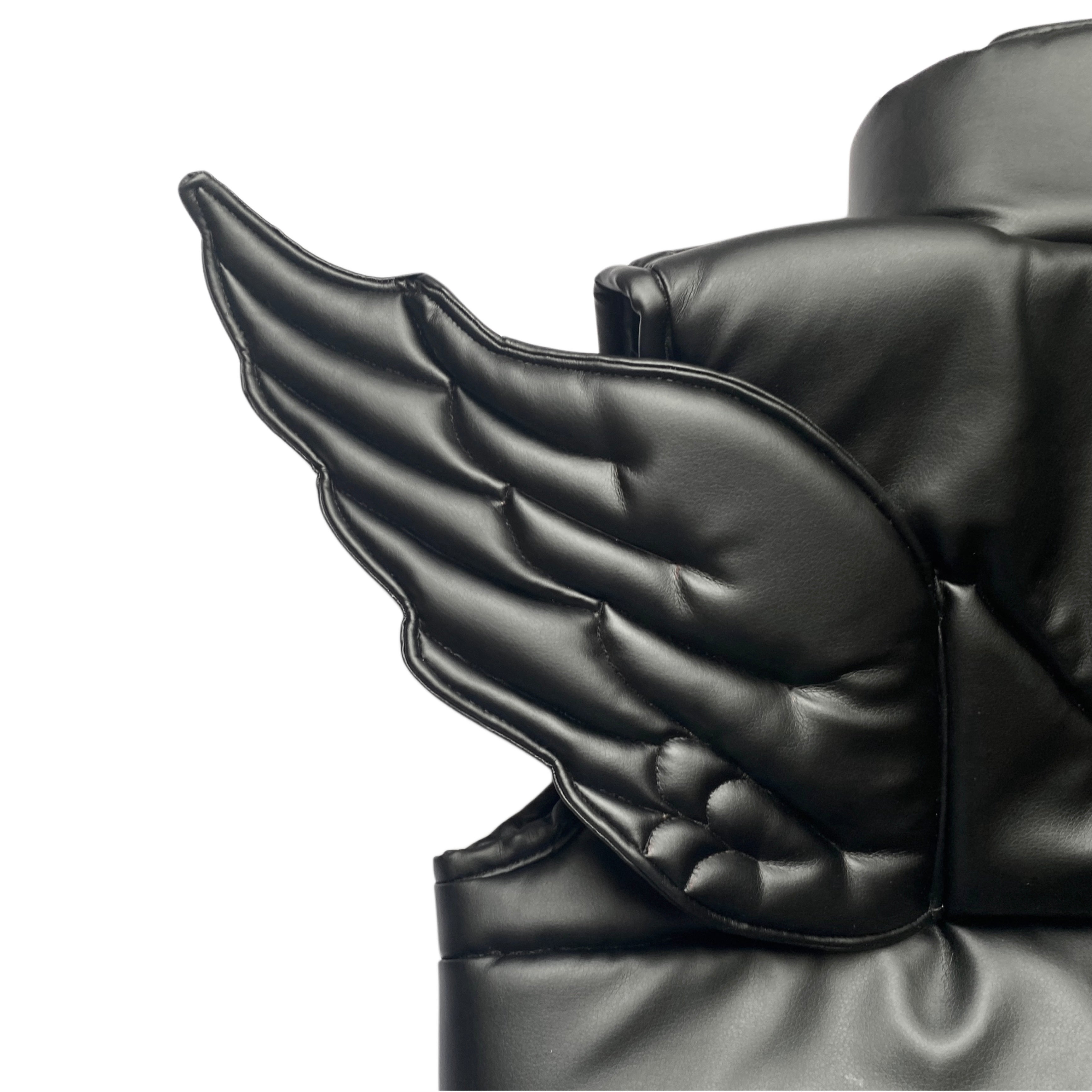 ANGELCORE LEATHER PUFFER VEST