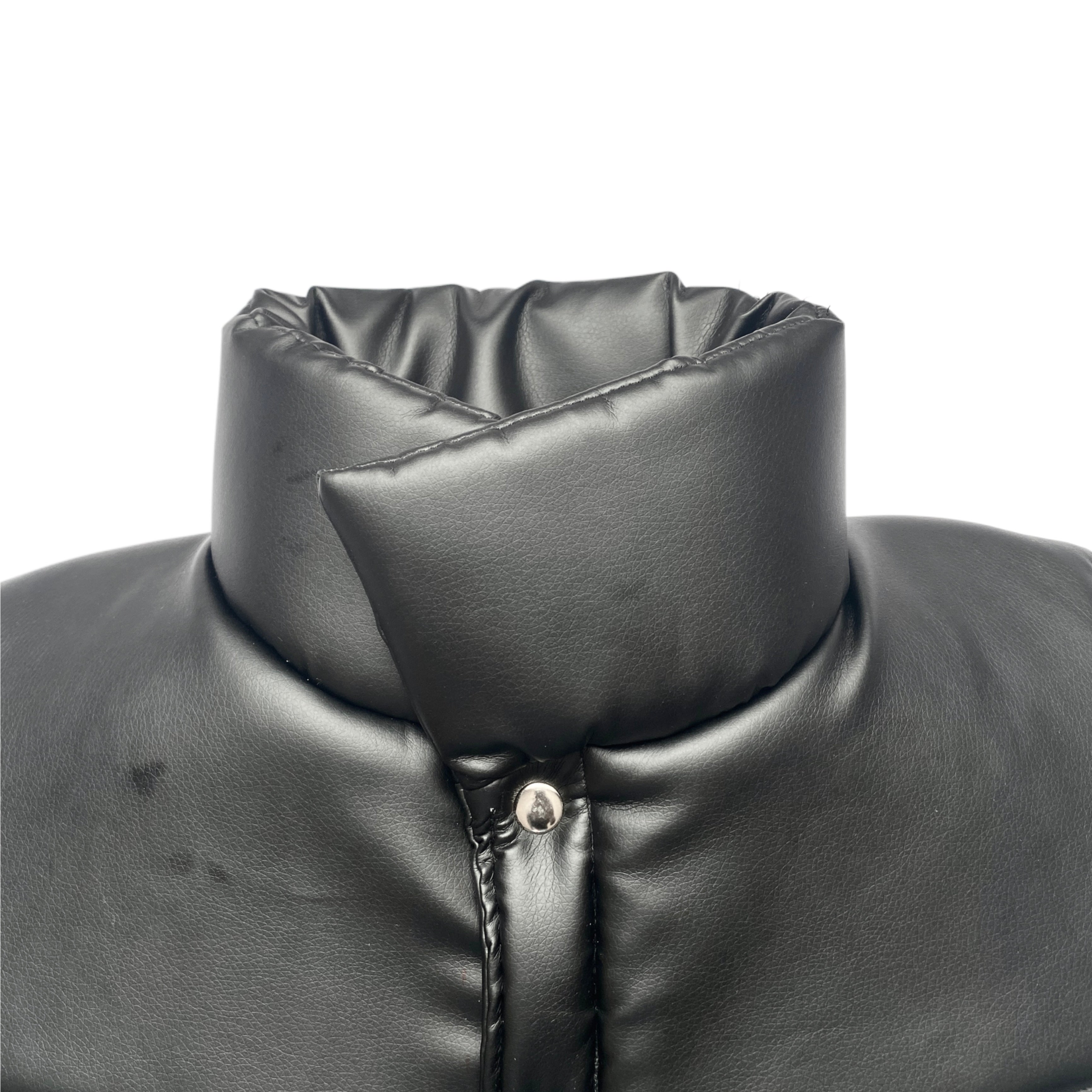 ANGELCORE LEATHER PUFFER VEST