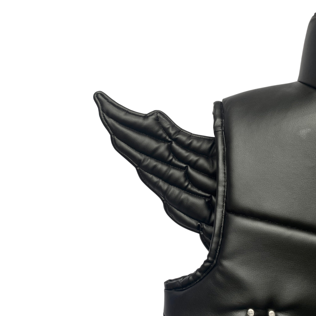 ANGELCORE LEATHER PUFFER VEST