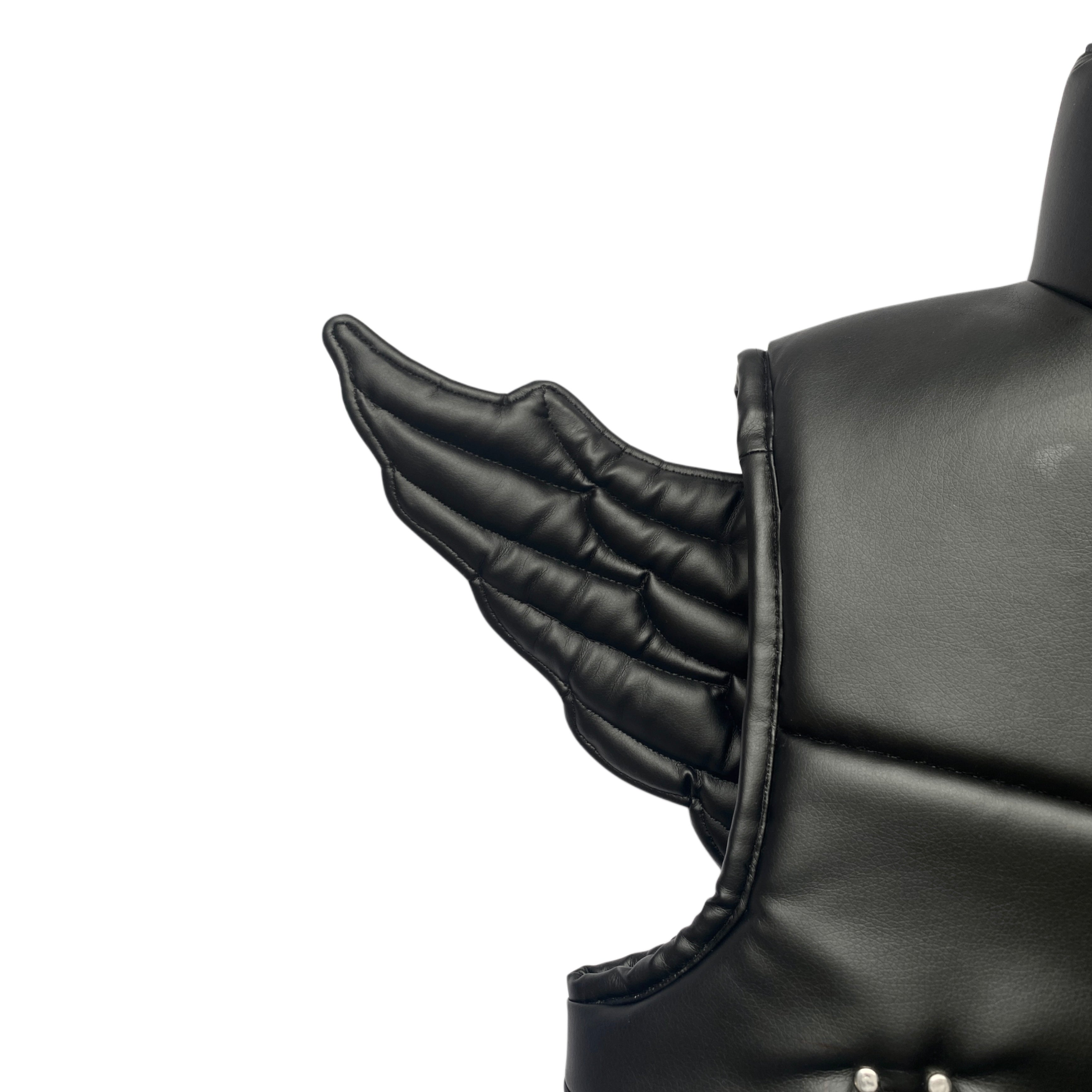 ANGELCORE LEATHER PUFFER VEST